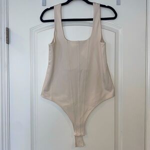 A New Day Cream Scoop-Neck Tank Top Bodysuit